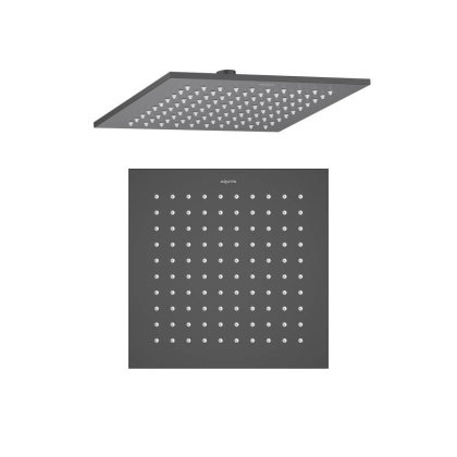 Квадратный верхний душ  250*250*7 мм AQUATEK, матовый черный AQ2076MB 