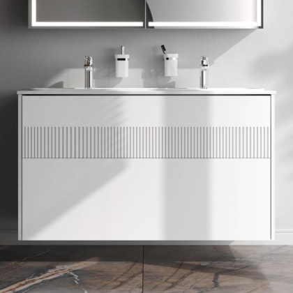 База под раковину, 2 ящика, 120 см, белый матовый M8FFUX1202WM