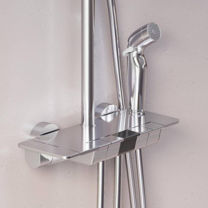 953770000 Gala ДС с ванно-душевым ТМС смесителем-полкой и гиг.душем, Хром