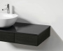 Модуль 120 см под раковину с выдвижным ящиком, правосторонний, черный дуб