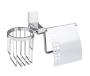 Держатель туалетной бумаги и освежителя Leine, 26,5х18,5х12 см, хром и белый, K-5059WHITE