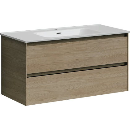 Тумба подвесная SANCOS Cento 1190х450х500, c двумя ящиками оснащенными доводчиками, карпатская ель, арт. CN120-1KE