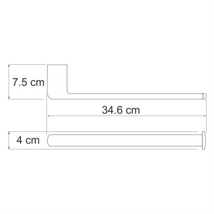 Держатель полотенец Berkel, 34,6х4х7,5 см, хром, K-6851