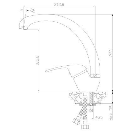 Смеситель Rossinka Y40-23 для кухни Смеситель Rossinka Y40-23 для кухни
