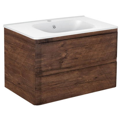 База под раковину Vico 800 подвесная, 2 выкатных ящика soft close, R.Wood