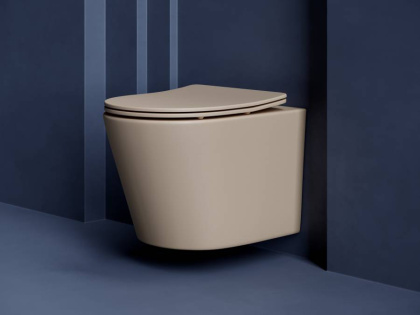 Подвесной унитаз Balearica Rimless (цвет Капучино Матовый)