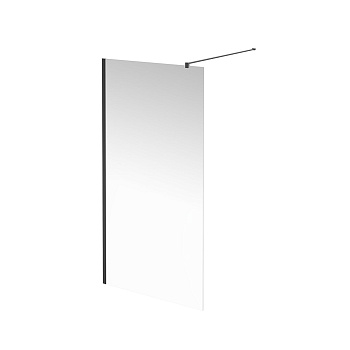 Душевая перегородка vetro, 100х195, матовый черный 