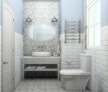 Плитка настенная 9010 Аккорд белый грань (28,5см*8,5см*9,2мм) (40шт/0,97м2) глянцевый, м2