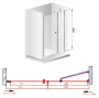 ELENA-W-B-11-60+60-P-Cr-L Душевая дверь
