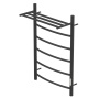 Полотенцесушитель электрический Point Афина PN04858PB П5 500x800 с полкой, диммер справа, черный