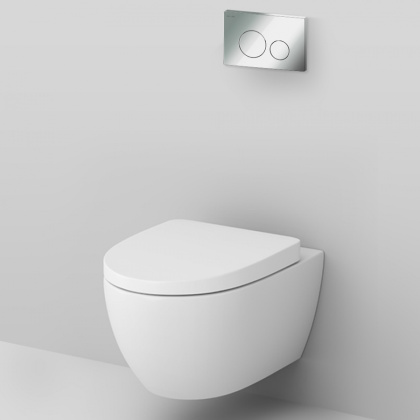 IS49051.111738 Комплект Инсталляция с клавишей Pro L глянец. Хром с подвесным унитазом Awe с сид м/лифт