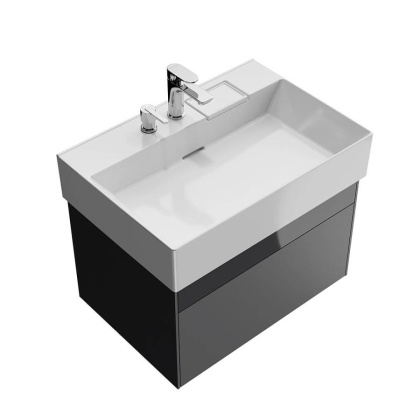 Тумба LOGICA подвесная 2 ящика 70 см, стальной серый Тумба LOGICA подвесная 2 ящика 70 см, стальной серый