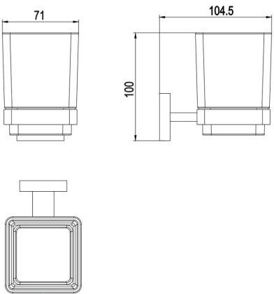 Стакан для зубных щеток Timo Selene 10033/00