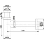 Сифон для умывальника декоративный A186BR (бронза)