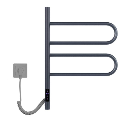 Полотенцесушитель электрический Vincea VTD-1R1CGE 44x60, графит, таймер