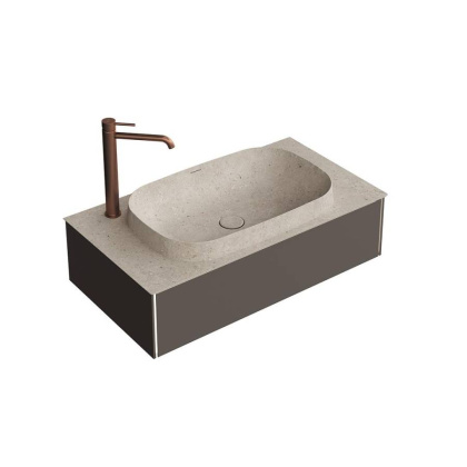 Тумба MAGICA подвесная 90, 1 ящик, вечерний серый матовый                          Тумба MAGICA подвесная 90, 1 ящик, вечерний серый матовый