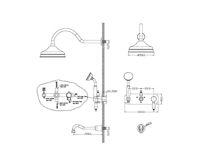 Смеситель для ванны, встроенный Tradizionale NERO Смеситель для ванны, встроенный Tradizionale NERO