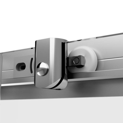 W87G-403-8080-МТ Sunny Душевое ограждание квадратное, раздвижные двери 80x80 серебро,стекло прозрачное