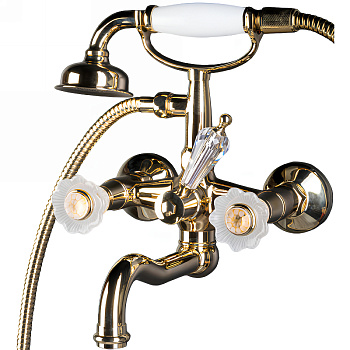 Смеситель для ванны(душевой комплект), Camelia золото Смеситель для ванны(душевой комплект), Camelia золото