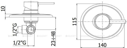 Смеситель для душа Paffoni Berry BR010CR (с внутренней частью)