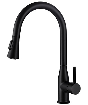 Смеситель Timo Saona 2336/03FL с выдвижной лейкой, черный