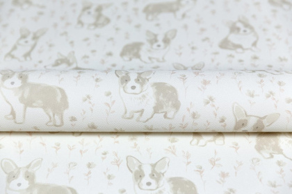 Обои виниловые Уик-энд мотив, бежевый корги