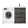 Тумба с раковиной напольная BelBagno KRAFT-LVD-58/120-L Pino Pasadena, раковина белая Тумба с раковиной напольная BelBagno KRAFT-LVD-58/120-L Pino Pasadena, раковина белая