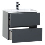 Тумба с раковиной Aquanet Алвита 60 серый антрацит