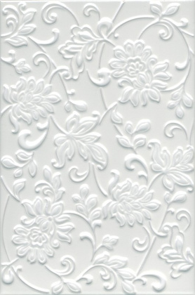 Плитка настенная 8216 Аджанта цветы белый 20*30*8,6 (20шт/1,2м2), м2