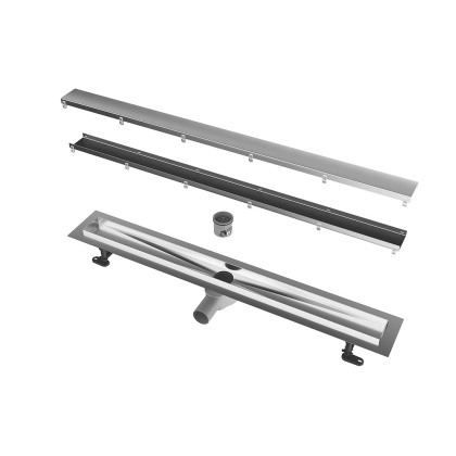 Душевой лоток double из нержавеющей стали, 85 см