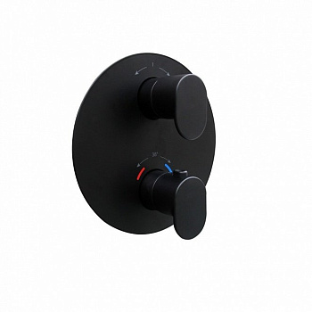 Встраиваемый термостатический смеситель для душа OLE с регулировкой температуры, матовый черный Встраиваемый термостатический смеситель для душа OLE с регулировкой температуры, матовый черный