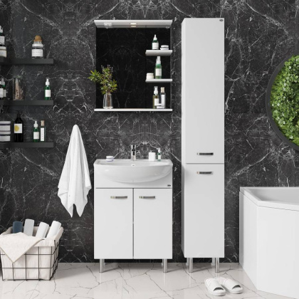 Зеркало Onika Коралл 60 белое, с подсветкой