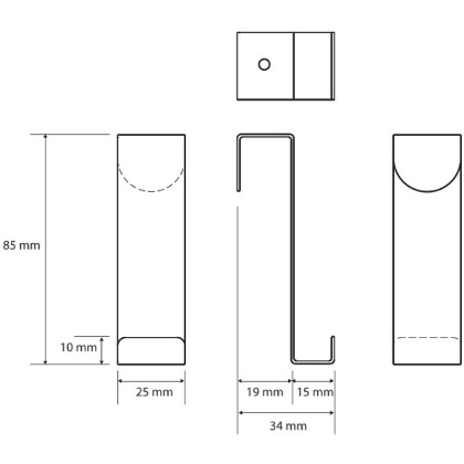 Крючок Bemeta Neo 101106155 Хром матовый