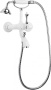 MARGOT-VDM-BLC Смеситель для ванны и душа с ручным душем Исполнение: Глянцевый белый/Хром, Ручки: Глянцевый белый/Хром 