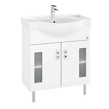 Тумба Onika Кристалл 70 напольная, белая (ум. Erica 70)