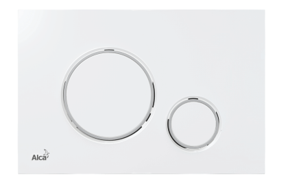 Кнопка управления для скрытых систем инсталляции, белый--хром-глянец