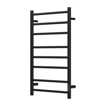 Полотенцесушитель электрический Point Аврора PN10858B П8 500x800 диммер справа, черный Полотенцесушитель электрический Point Аврора PN10858B П8 500x800 диммер справа, черный