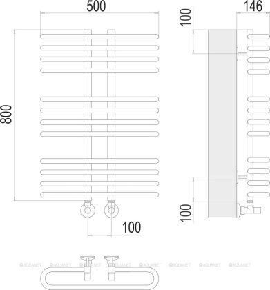 Полотенцесушитель Terminus Сахара П12 500х800