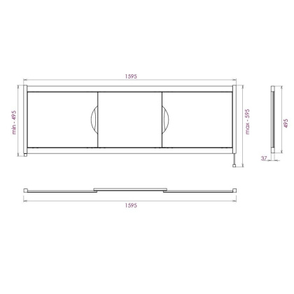 Экран под ванну Onika Лагуна 160 белый