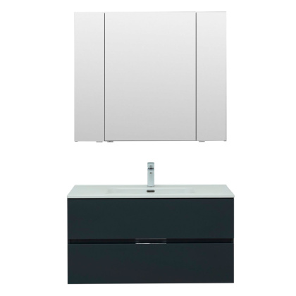 Мебель для ванной Aquanet Алвита New 100 2 ящика, антрацит