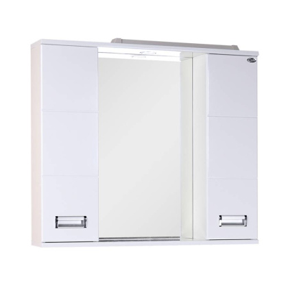 Шкаф-зеркало Onika Балтика 80 белый, с подсветкой