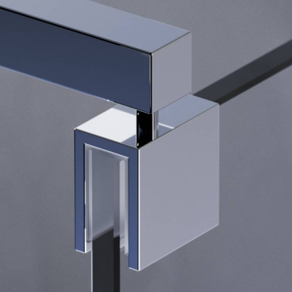 W84WI-120-F1-MTE Душевая перегородка Func 120x200, стекло прозр. 8 мм + покрытие, профиль мат хром