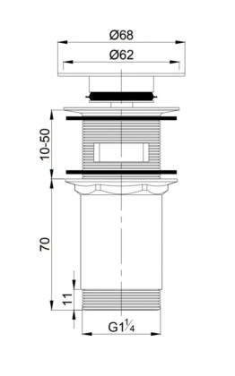 Пробка "click-clack" к сифону для умывальника P706CR (хром) Пробка "click-clack" к сифону для умывальника P706CR (хром)