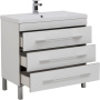 Тумба под раковину Aquanet Верона 90 белый (напольная 3 ящика)