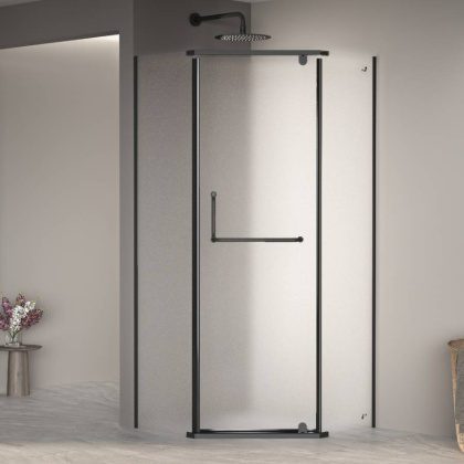 Душевой уголок  80*80*195 RGW PA-081 B Трапеция/Чёрный/Матовое/6 мм Душевой уголок  80*80*195 RGW PA-081 B Трапеция/Чёрный/Матовое/6 мм