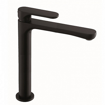 Смеситель для раковины OLE однорычажный высокий без донного клапана, матовый черный Смеситель для раковины OLE однорычажный высокий без донного клапана, матовый черный
