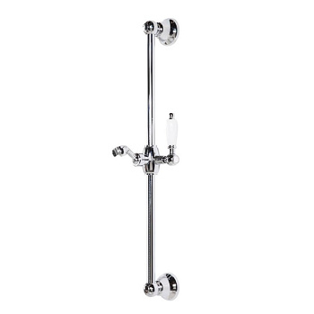 CZR-U-S-03/24-Bi Душевая штанга для ручного душа, ручка белая, исполнение золото 24 карат CZR-U-S-03/24-Bi Душевая штанга для ручного душа, ручка белая, исполнение золото 24 карат