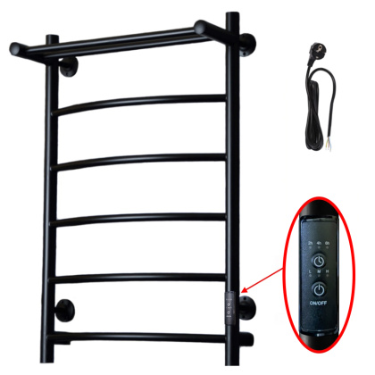 Полотенцесушитель Пэк сп 5 П 80х50 черный ВГП Полотенцесушитель Пэк сп 5 П 80х50 черный ВГП