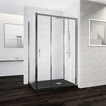 Душевой уголок RGW РА-73, 060873130-11, 130 х 100 см, стекла прозрачные, профиль хром