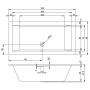 Акриловая ванна Riho Rething Cubic 180x90 Акриловая ванна Riho Rething Cubic 180x90